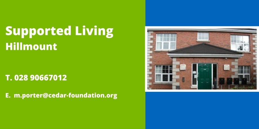 Supported Living. Hillmount. 02890667012. Image shows front of Hillmount building. If you would like more information on Hillmount click here.