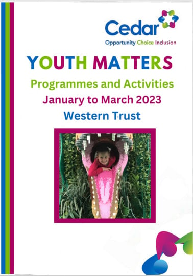 YM Summer Activities Booklet front cover. Girl stIcking head out of a lego dinosaur