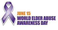 Purple ribbon symbolising World Elder Abuse Day