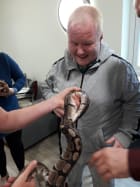 Service User looks at snake.
